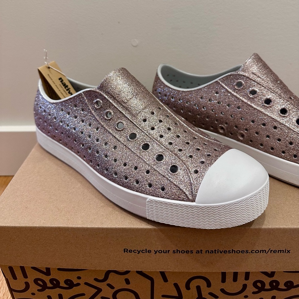 NIB Native Shoes Jefferson Glitter Shoes, M9/W11 - Picture 2 of 6